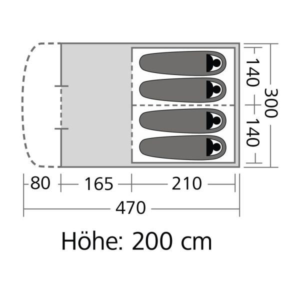 Tunnelzelt Vail 4