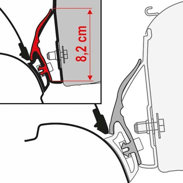 Dichtband Rain Guard T5/T6 California für Markise F35 Pro, F45s 071/186