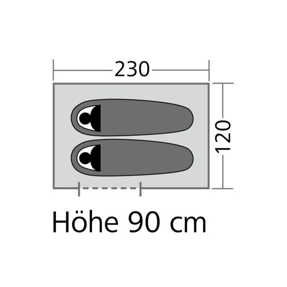 Trekkingzelt Siskin 2.0 Skizze