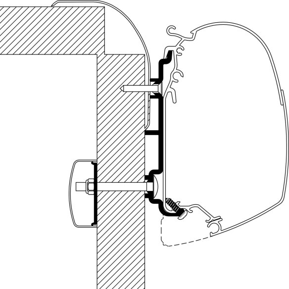 Adapter Frankia für TO Serie 5 und 8, Länge 6 m