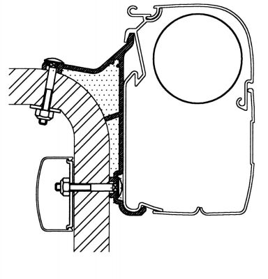 Adapter Hymer B2-Klasse, Länge 3 m