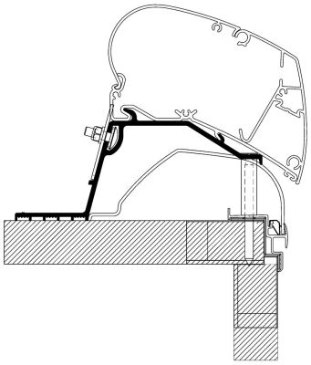 Adapter Rooftop für Hobby Wohnwagen ab Baujahr 2014 90 619