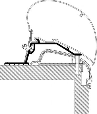 Adapter Rooftop für Hobby Wohnwagen Premium ab Baujahr 2012