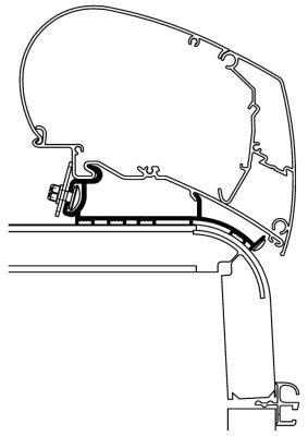 Rooftop-Adapter für Eriba Nova Wohnwagen 2013, Länge 3,5 m