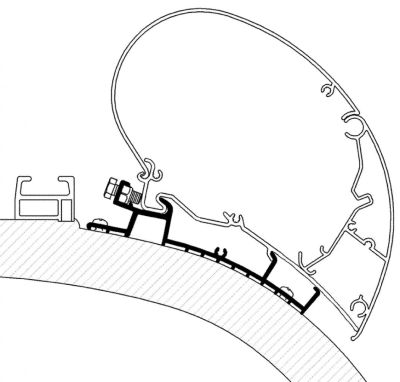 Adapter Carthago Chic bis Baujahr 2014, Länge 4 m 90 624