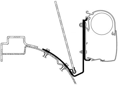 Adapter VW T4 Liftroof