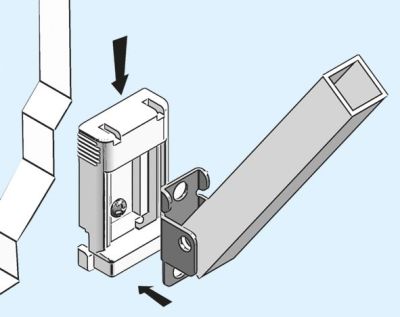 Thule Stützfußhalter Thule Omnistor für Fahrzeugwand , weiß, 2 Stück