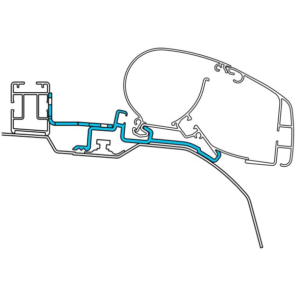 Adapter für Fiat Ducato ab Bj. 2006/07 zu Markisen Dometic PR 2000 94 700