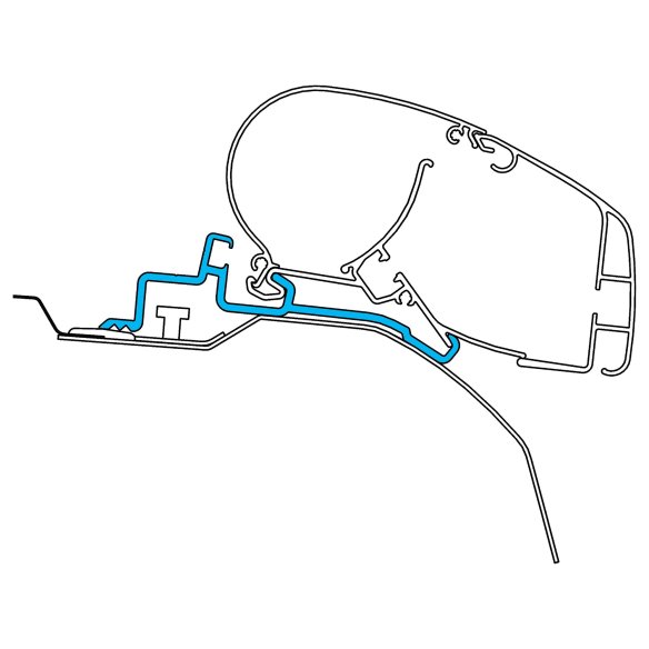 Adapter für Fiat Ducato H2 ab Bj. 2006/07 mit Skyroof zu Markisen Dometic PR 2000 94 724