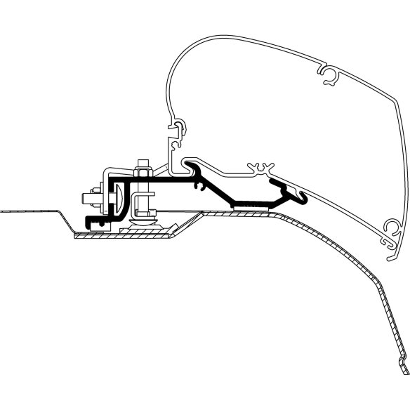 Adapter Fiat Ducato zu Thule Omnistor Serie 6 und 9