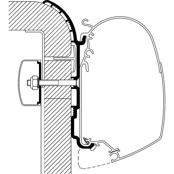 Adapter Bürstner für Thule Omnistor Serie 5 und 8, Länge 3 m 90 665