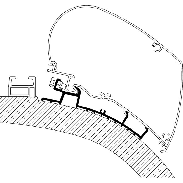 Adapter Carthago Chic bis Baujahr 2014, Länge 5,5 m