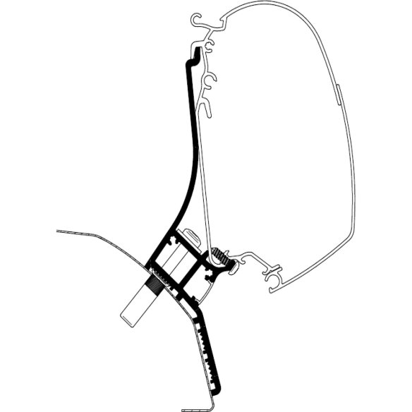 Adapter für Fiat Ducato ab Bj. 2006/07 H2 zu TO 5200, Länge 3,75 m