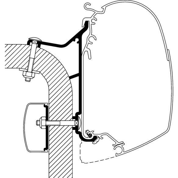 Adapter Hymer B2-Klasse, Länge 3 m 89 868