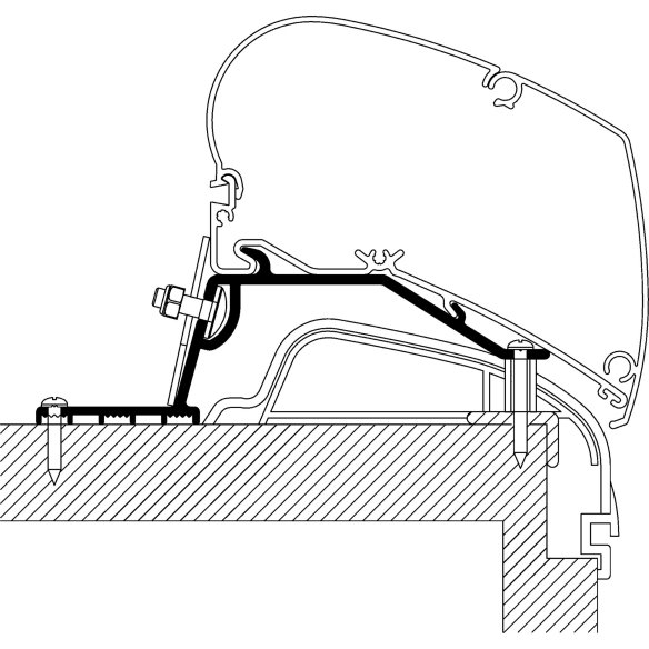 Adapter Rooftop für Hobby Wohnwagen Premium ab Baujahr 2012