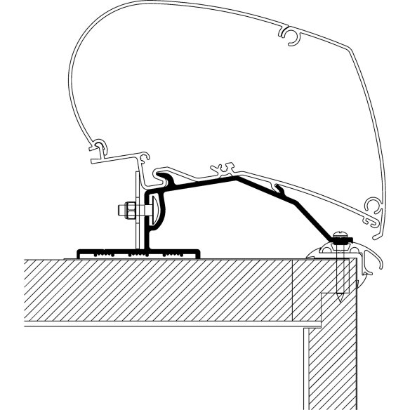 Caravan Roof Adapter 425 mm