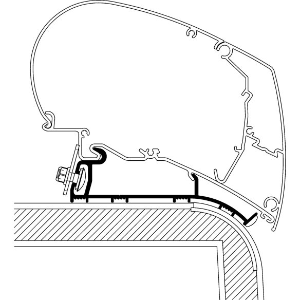 Rooftop-Adapter für Eriba Nova Wohnwagen 2013, Länge 4,5 m