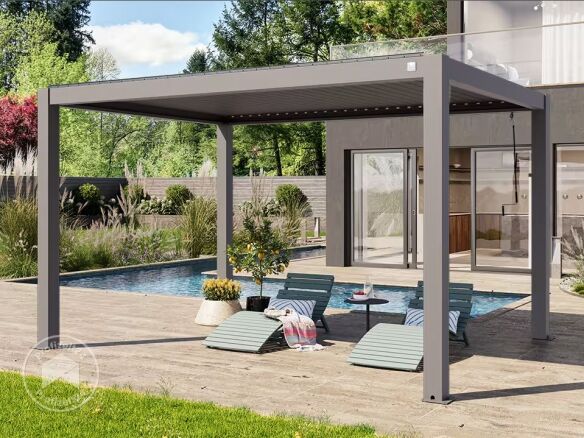 Pergola Deluxe 3 x 4m perlgrau 