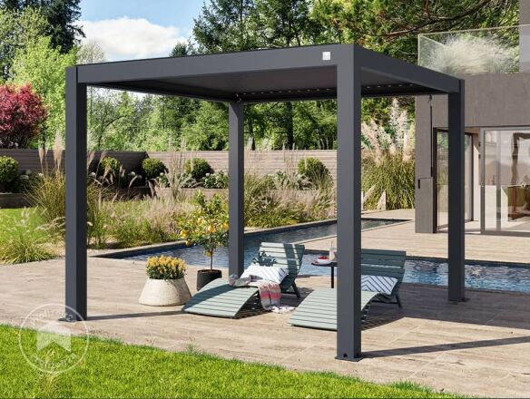 Pergola Deluxe 3 x 3m anthrazit 