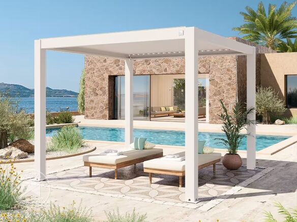 Pergola Deluxe 3 x 3m weiß 